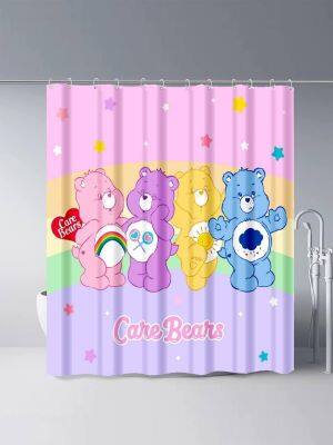 ผ้าม่าน ม่านกันห้องน้ำ Care Bears ตุ๊กตาหมี แคร์แบร์มาใหม่ มีขอเกี่ยวให้ในชุด พร้อมส่ง 4 ลาย ตามภาพ ขนาด 180×180 cm