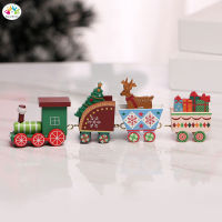 Fancydream การตกแต่งบ้านคริสต์มาสน่ารักรถไฟตกแต่งคริสต์มาสรถไฟประดับขนาดเล็กสำหรับโต๊ะคริสต์มาส