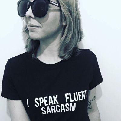 I SPEAK SARCASM Letter Print T Shirt Women Tops Short Sleeve O-neck Cal Harajuku Tee Tshirt Femme tumblr Punk T-shirts