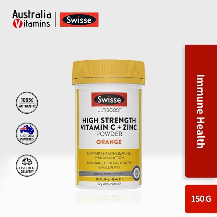 Swisse High Strength Vitamin C Zinc Powder Orange 150g. Lazada PH