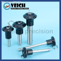 VCN111 Silver Button Stainless Steel Press Quick Release Pins Usable Length 10 100mm Ball Lock Pins With Multiple Holes Handle