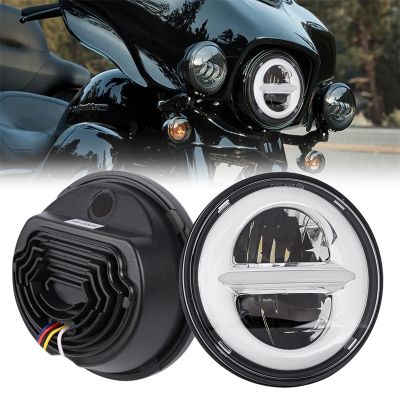 ✁✵ ใหม่ล่าสุด5,75มอเตอร์ไซค์ Inch ไฟฟน้า LED สำหรับ Harley Sportster 1200 XL1200L กำหนดเอง XL1200C 883 XL883 XL883R 48 3/4ไฟฉายคาดศีรษะ Led