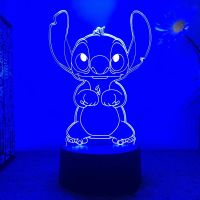 Zena การ์ตูน Stitch Figurine 3D LED Light เด็ก LED Night Light USB โคมไฟตั้งโต๊ะ LED สำหรับตกแต่งห้องนอน Chirstmas Gift