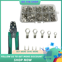 BO YIN 320Pcs Crimp Terminal พร้อมคีมชุด10-In-1 Crimp Terminals ชุด U Shaped O รูปเย็นกด Bare Terminals กล่อง