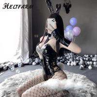 Sexy Cosplay Role Play Costumes Sexy Lingerie Set 1set Faux Leather Rabbit Woman Bunny Girl Jumpsuit Costume