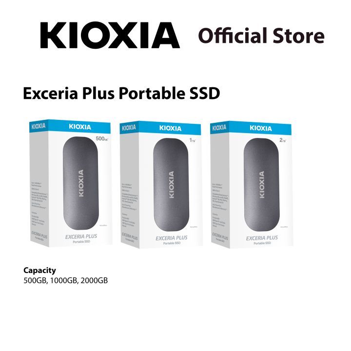 KIOXIA EXCERIA PLUS PORTABLE SSD - 1,050/1,000 MB/s - 500GB 1TB