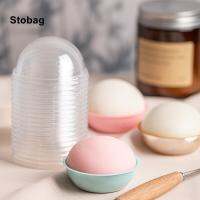 Stobag 50ชิ้นถาดพลาสติกใสไข่แดงกรอบเค้กพัฟแพคเกจโมจิคุกกี้แฮนด์เมดสำหรับเทศกาลรสชาติกลางฤดูใบไม้ร่วง