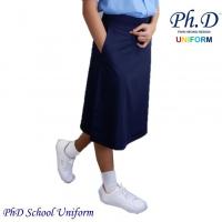 COD ▲♕✷ CUZ81VG V SHOP LOCAL SELLER READY STOCK PhD Primary Navy Blue School Short Skirt With Elastic Waist 20-42 本地卖家现货深蓝色短裙 橡胶 Skirt Pendek