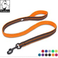 Truelove Soft Padded Mesh Dog Leash 3M Reflective Double Trickness safe Walking Training Pet Dog Lead leash 110cm 200cm orange Collars