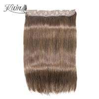 Extensions de Cheveux Naturels Lisses à Clips Tête Complète 70g/100g/120g/Ensemble 10 Pouces avec 5 Clips en une Seule Pièce