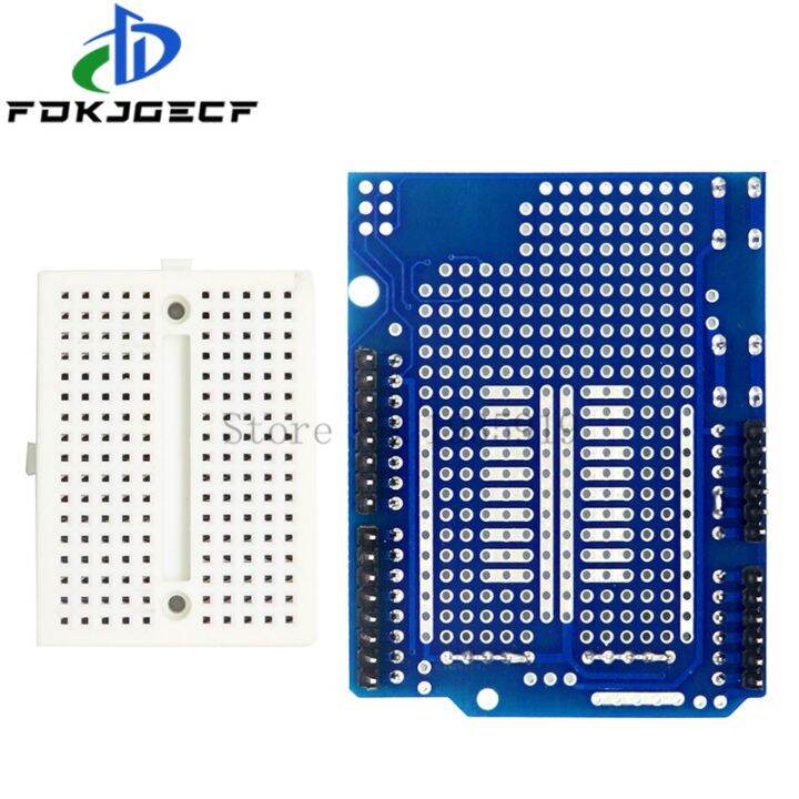 10ชิ้น-ล็อตแผงวงจรต้นแบบตัวป้องกันแผงวงจร-uno-พร้อม-syb-170แผ่นตัดขนมปังขนาดเล็กสำหรับ-arduino-สำหรับแผงวงจรขยาย