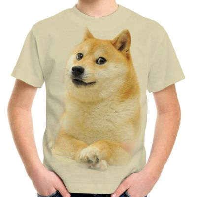 Summer Boy Girl Fashion T-Shirt Shiba Inu Animal Dog Husky Pit Bull 3D Printed T Shirt For Kids 4-20Y Children Teen Clothes Tops