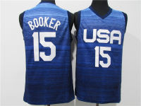 เสื้อคุณภาพสูง ?22-23 Wholesale NBA Basketball Jersey American National Team Jersey Durant Booker Greenlavin Tatum Lillard Embroidered Basketball Jersey