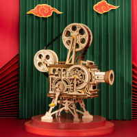 Limited Edition DIY Vitascope พร้อมฟิล์ม และ Nezha Hand Crank Film Projector Model Building Assembly Toy