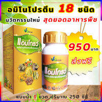 แอมโกรว์ ชนิดน้ำ อาหารพืช อมิโนโปรตีน 18 ชนิด 1 ขวด บรรจุ 250 ซีซี