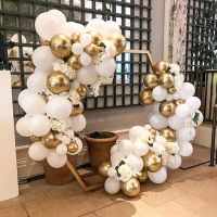 110Pcs Gold White Balloons Garland Arch Kit Retro Chorme Gold Latex Globos Birthday Baby Shower Valentine Wedding Party Decor Colanders Food Strainers