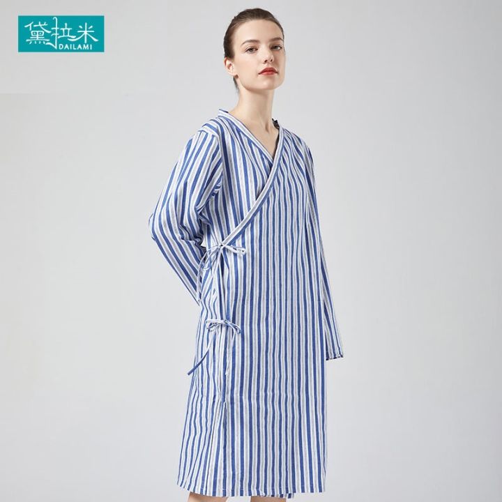 cotton-long-patient-gown-womens-tie-easy-to-put-on-and-take-off-patient-pajamas-mens-hospital-patient-gown-patient-care-suit