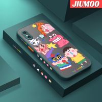 เคส JIUMOO สำหรับ Xiaomi Redmi Note 5 Pro Note 5 Pro Note 5A Prime เคสลายการ์ตูนซนเครยอนชินจังบางขอบสี่เหลี่ยมด้านข้างดีไซน์ใหม่มีน้ำค้างแข็งโปร่งใสกันกระแทกเคสมือถือแข็งปลอกซิลิโคนคลุมทั้งหมดเคสอ่อนป้องกันกล้อง