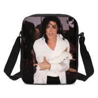 Michael Jackson Crossbody Bags 3D Printing Sling Bags Small Shoulder Bag For Kids and Boy Small Meseenger Bag Back to School