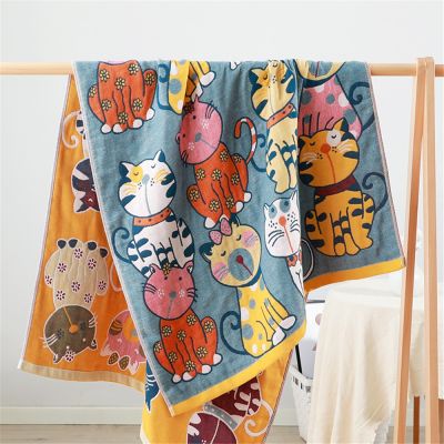 Cusack 14 Styles Animal Cartoon Adult Soft Cotton Five-layer Gauze Bath Towel 80x160 70x140 CM High Quality