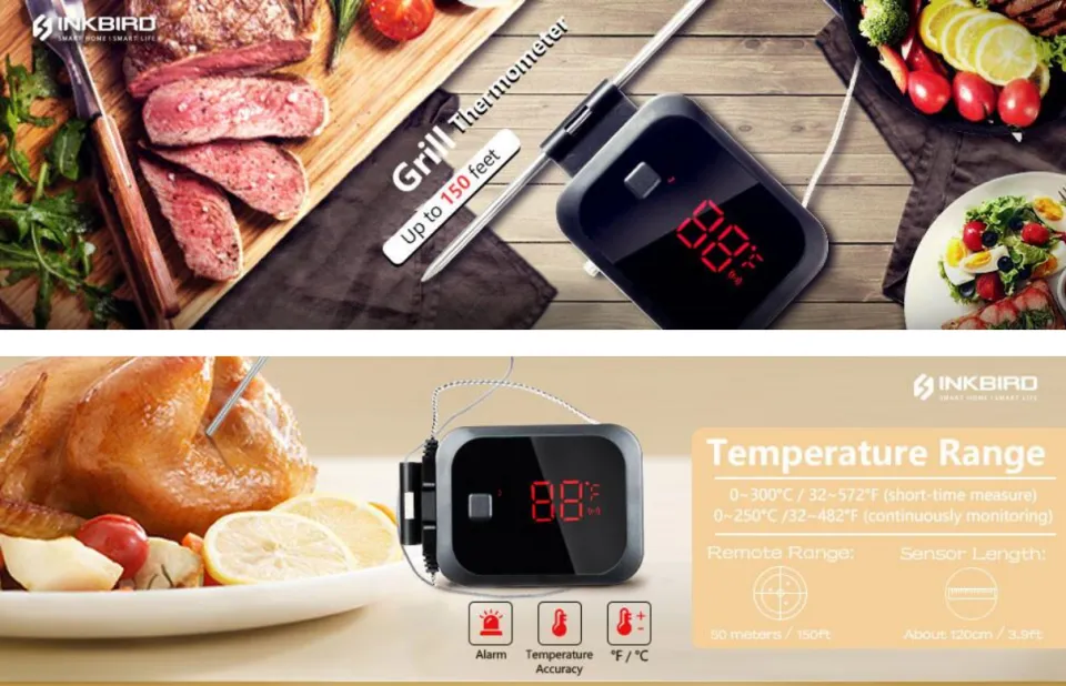Inkbird IBT-2X Digital BBQ Grill Bluetooth Oven Smoker Thermometer