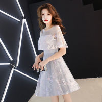 ร้อน, ร้อน★Evening Dress Women Dream Fairy Temperament Spring Long Slim Student Sister Group Banquet Bridesmaid Dress