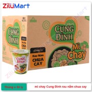 Thùng 24 ly mì chay Cung Đình rau nấm chua cay loại 70g