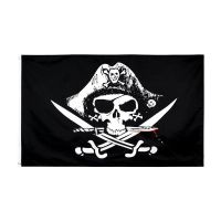 johnin 90X150cm Skull and Cross Crossbones Sabres Swords Jolly Roger pirate Dead Mans Chest Flags