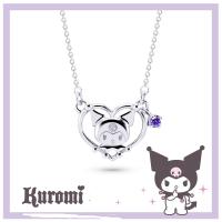 Sanrio Kulomi Kulomi -I.Love.Kuromi สร้อยคอดั้งเดิมแฟชั่นเฉพาะกลุ่มเครื่องประดับที่สวยงามของขวัญ .