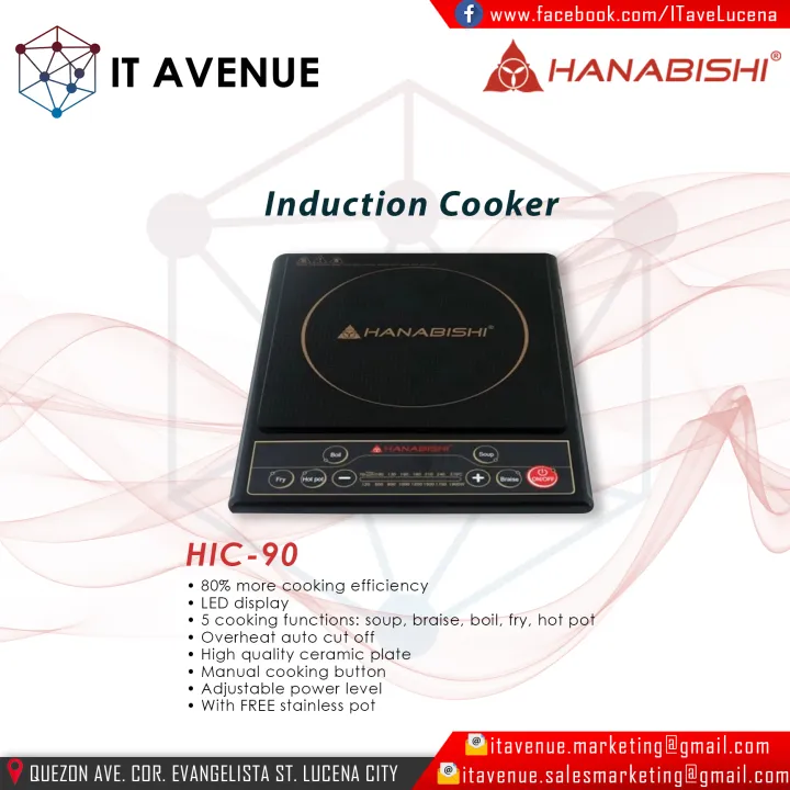 HANABISHI HIC90 Introduction Cooker Lazada PH