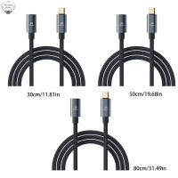 HK Usb C ส่วนต่อขยายสายเคเบิล Type C ชายกับหญิง Extender สาย Usb4สายเคเบิลข้อมูลเต็มรูปแบบ40Gbps ฉายหน้าจอ