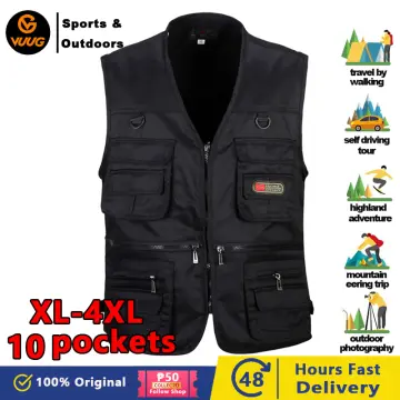 Mens Tactical Fishing Cargo Vest Mens With Multi Pockets And