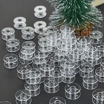 Hot selling 10-50Pcs Transparent Sewing Machine Spools Home Plastic Empty Spool Boins Sewing Tool Accessories Universal Threads Boin