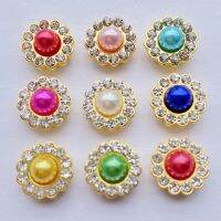 50Pcs Diyผสมสีไข่มุกตกแต่งหัตถกรรมFlatback Cabochon Scrapbooking FitคลิปผมEmbellishmentsลูกปัดF55