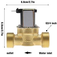 Water Valve Switch G3/4 Inch Brass Solenoid Valve for Water Heater