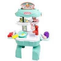 Kids Kitchen Playset Pretend Food and Kitchen Playset Toys Educational Outdoor Playset with Portable Kitchen Accessories Toys for Boys and Girls over 3 Years Old outgoing