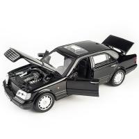 Mercedes-Benz S W140โมเดลรถอัลลอย1:32เสียงเบาดึง Lampu Belakang เสียงของเล่นรูปรถอัลลอยสำหรับเด็ก