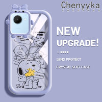 เคส Chenyyka สำหรับ Realme C30 C30s Narzo 50i Prime Case เคสการ์ตูนน่ารักลายสนูปี้สีสันสดใสน่ารักเล็กๆน้อยๆเลนส์กล้องถ่ายรูปแบบนิ่มซิลิโคนเคสใสกันกระแทกแบบใสง่าย