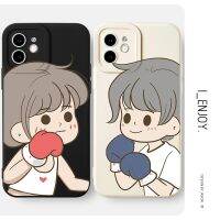 คู่การ์ตูน iphone13promax 12 เคสโทรศัพท์มือถือ อินเทรนด์ XS/XR หญิง X ป้องกันการล่มสลาย 8p ขอบมุมขวา 6S