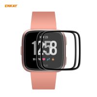 2ชิ้นสำหรับ Fitbit Versa 3 /Fitbit Sense ENKAY Hat-Prince 3D แบบเต็มหน้าจอ Soft PC Edge + PMMA ฟิล์มกันรอยหน้าจอ HD