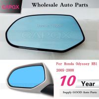 CAPQX กระจกสีฟ้ากระจกมองข้าง Cermin Kaca กระจกมองข้างมองหลังที่มีความร้อนสำหรับ Honda Odyssey RB1 2005 2006 2007 2008