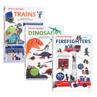 หนังสือ Ultimate Spotlight Trains Dinosaurs Firefighters Board Book Hardcover Lift The Flap Book Children English Book Science Knowledge Educational Book Learning Materials for Kids หนังสือเด็กภาษาอังกฤษ พร้อมส่ง