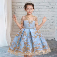 Winter Christmas Vintage Dress Elegant Girl Kids Dresses For Girls Children Pageant Party Princess Dress Girl Embroidery