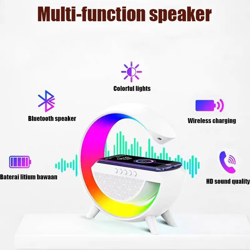 G500 LED Wireless Charging Bluetooth Speaker Smart Table Night