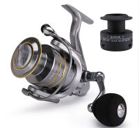 5.5:1 Jigging Reel 14 + 1BB รอกตกปลาน้ำเค็มความเร็วสูงรอกสปินนิ่ง15กก. แรงสูงสุดเต็มโลหะทั้งหมดเครื่องม้วนสายแบบปั่นคู่ชุด