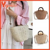 【Ready Stock】 ℡✥ C23 Yogodlns Fashion Bohemian Summer Hand-Woven Rattan Crossbody Bag Beach Wicker Knitted Shopping Shoulder Bag