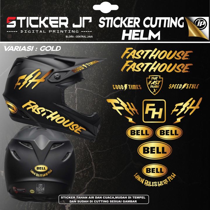 Sticker Cutting Helmet Trail Half Face Stiker Helm Trail Bell