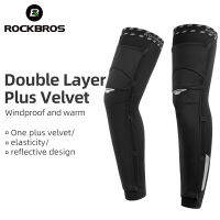 ROCKBROS Winter Thermal Leg Warmers Sports Full Length Cycling Motorcycle Outdoor Protector Fitness Bike Arm Leg Warmers Legging