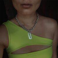 [COD] European and cross-border new necklace ins simple retro alloy blade pendant clavicle