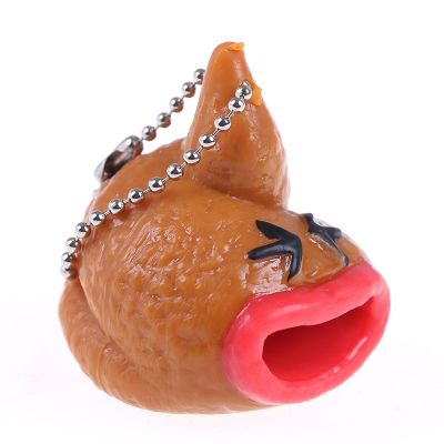 【CC】 1Pc New Poop Keychains Emoticon Pop Out Tongues Fun Little Tricky Prank Antistress Kids Children